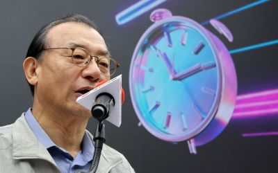 국민의힘 이정현 공천관리위원장이 지난달 26일 서울 영등포구 여의도 중앙당사에서 열린 광역의원 비례 청년 공개 오디션 본선에서 인사말을 하고 있다. 연합뉴스