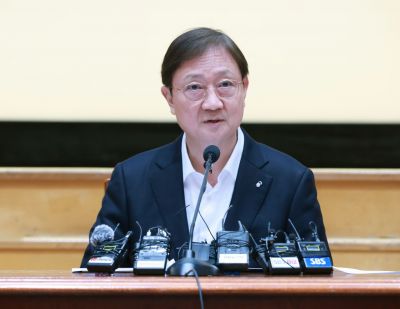 이찬진 금융감독원장이 지난달 26일 개최된 월례 기자간담회에서 발언하고 있다. 금감원