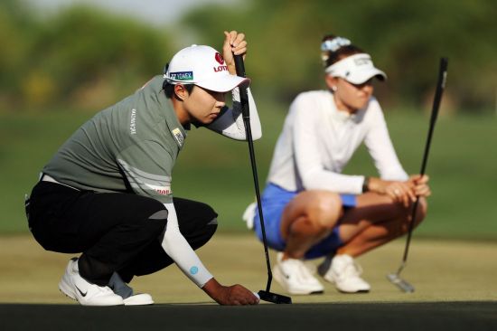 김효주(왼쪽)와 넬리 코르다는 아람코 챔피언십의 강력한 우승 후보다. AFP연합뉴스