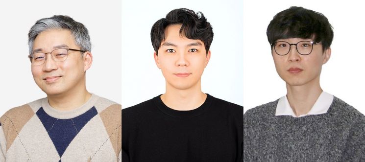 연구팀 사진. 왼쪽부터 DGIST 고재원 교수, 미국 럿거스대학 김승준 박사후연수연구원, DGIST 김현호 박사후연수연구원. DGIST 제공