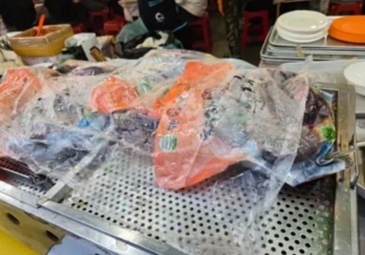 논란이 된 포장 순대. 스레드