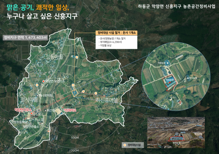 하동군, 농촌공간정비사업 계획도(악양)