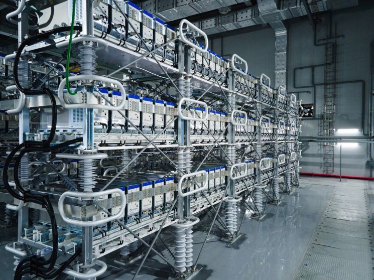 효성이 개발한 200㎿ 전압형 HVDC가 설치된 양주변전소. 효성