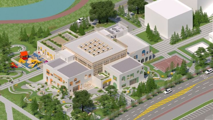 育儿照护设施集群鸟瞰图。议政府市提供