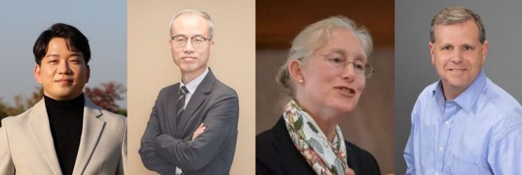 연구진 사진. 사진 왼쪽부터. 박성철 고려대 보건정책관리학부 교수(제1저자), 도영경 서울대학교 교수(공동저자), 카렌 잉글스톤 스탠포드대학교 교수(공동저자), 데이비드 커틀러 하버드대학교 교수(공동저자). 고려대 제공