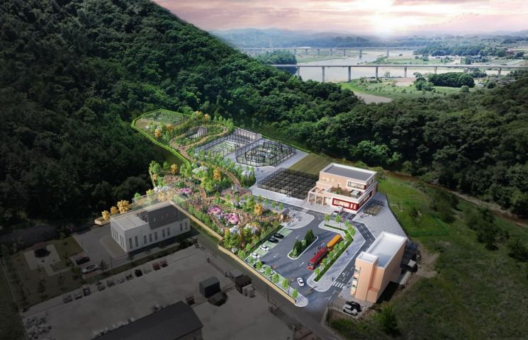 Aerial view of the Northern Gyeonggi Wildlife Ecology Observation Center. Provided by Gyeonggi Province