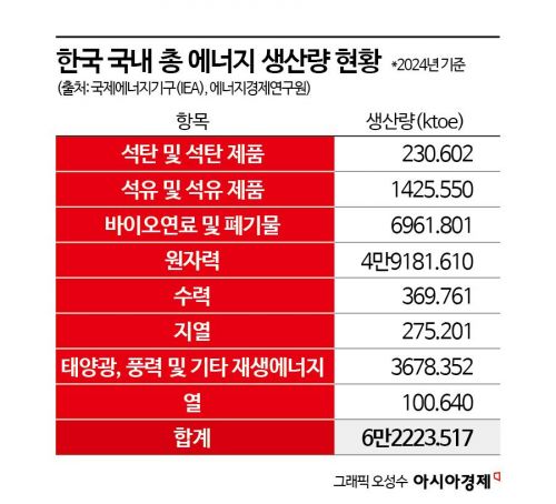 [단독]한국 에너지자립도 22.1%…OECD 38개국중 35위