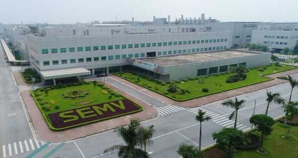 Exterior of Samsung Electro-Mechanics Vietnam manufacturing subsidiary. Samsung Electro-Mechanics.