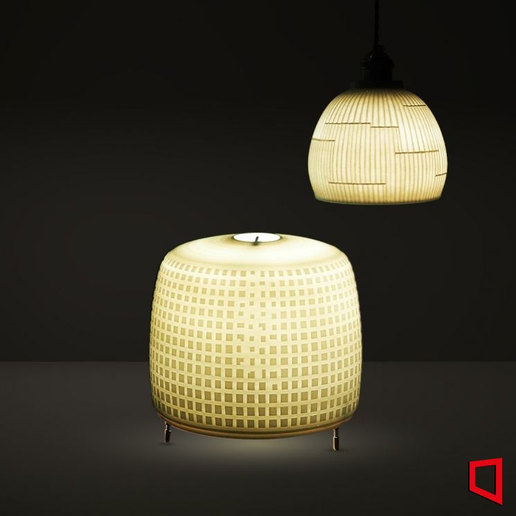 이지우 '백자 조명'. 렉서스코리아