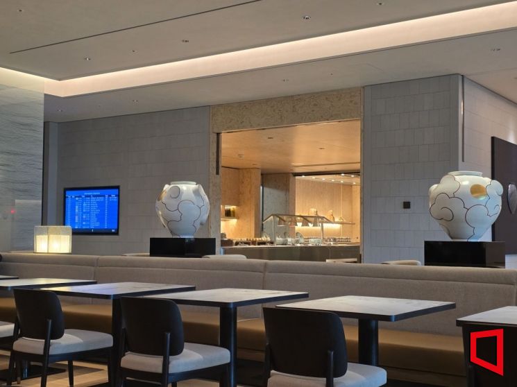 대한항공 T2 프레스티지 서편 라운지 내부. 최영찬 기자