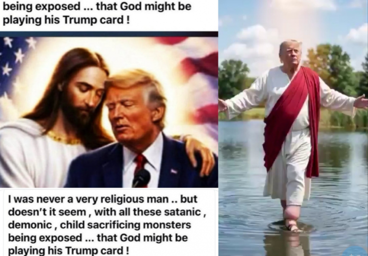 도널드 트럼프 미국 대통령이 게재한 인공지능(AI) 생성 이미지. 트루스 소셜 캡처