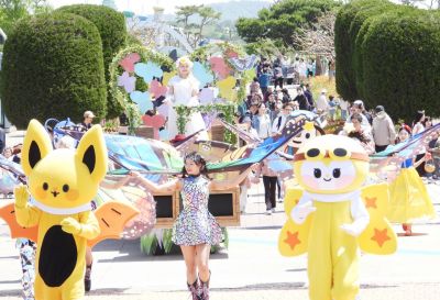 전남 함평군에 제28회 함평나비대축제 개막을 앞두고 '나비 판타지아 퍼레이드' 준비에 박차를 가하고 있다. 함평군 제공