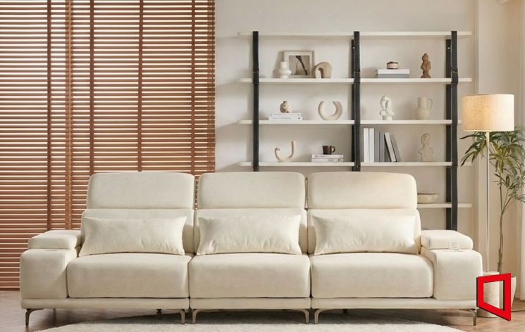 수니 모션 슬라이딩 갤럭시 패브릭 모듈형 소파. 에넥스