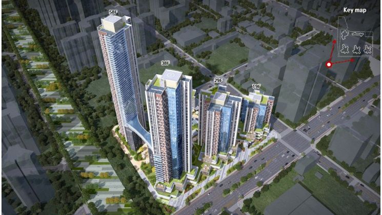 재건축을 통해 초고층 주상복합으로 탈바꿈하는 서울 서초구 서초동 진흥아파트 조감도. 서울시 제공