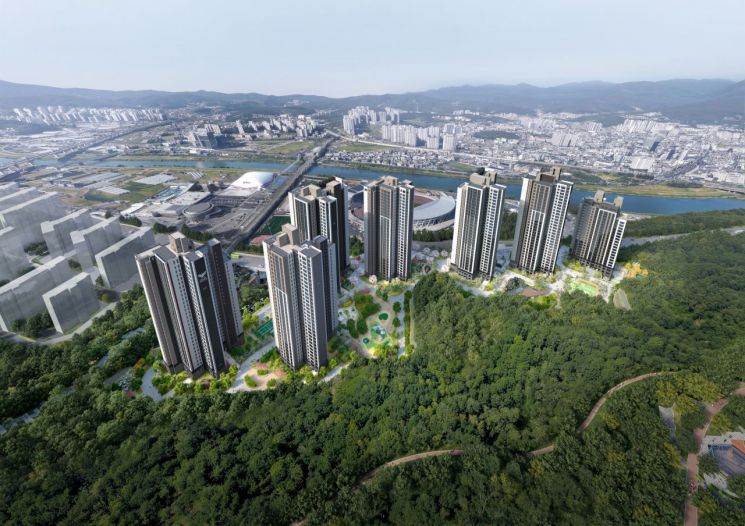 경기광주역 롯데캐슬 시그니처 1단지 주경 조감도. 롯데건설