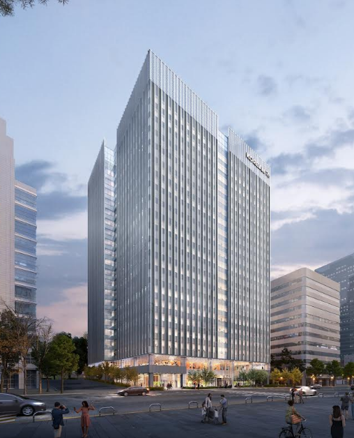 A rendering of the 'Korean Reinsurance New Headquarters' to be built in Susong-dong, Jongno-gu, Seoul. Provided by DL E&C
