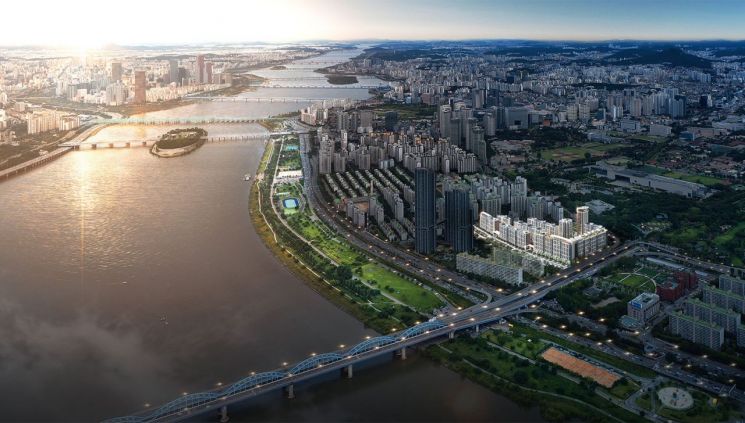 서울 용산구 '이촌 르엘' 광역 조감도. 롯데건설