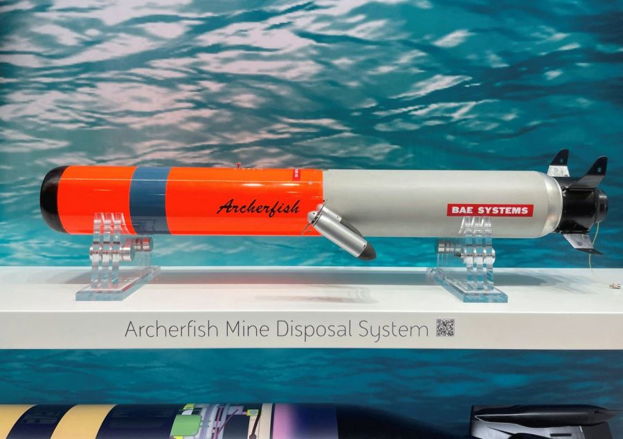 On the 14th (local time) in London, UK, BAE Systems' Archerfish mine countermeasure system was exhibited at the Undersea Defense Technology Trade Show. Photo by Reuters Yonhap News.