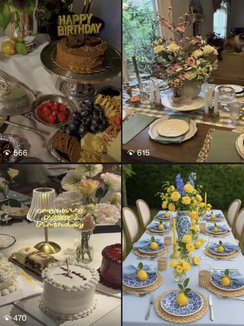 인스타그램에 #테이블스케이프(Tablescape)를 검색하면 관련 게시물이 잇달아 나온다. 인스타그램