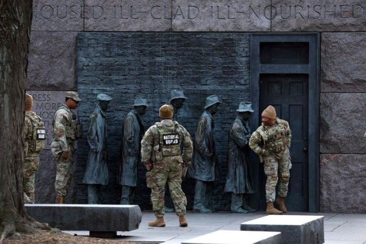 미국 워싱턴DC의 주방위군. AFP 연합뉴스