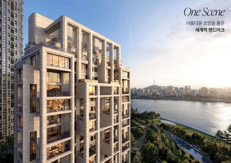 Landmark design image proposed by Hyundai Construction to the Apgujeong 3 District Reconstruction Association. Provided by Hyundai Construction