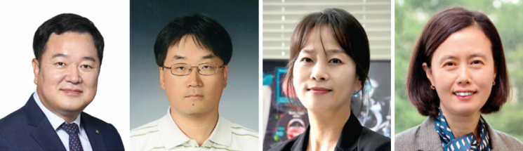 (왼쪽부터) KRIBB 스쿨 김장성 교수, KIT 스쿨 박준우 교수, ETRI 스쿨 김혜진 교수, KIST 스쿨 이현주 교수. 과학기술연합대학원대학교