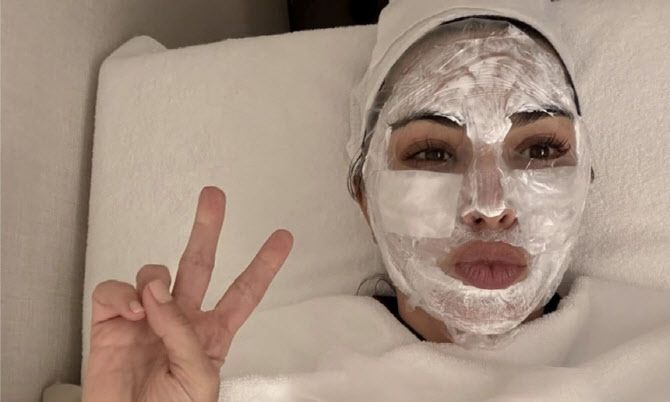 Kim Kardashian visiting a dermatology clinic in Seoul. Kim Kardashian Instagram.