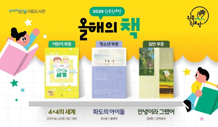 ‘2026 원북 원포항’ 올해의 책 3권. 포항시 제공