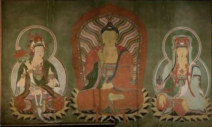 부산 범어사 대웅전 벽화.