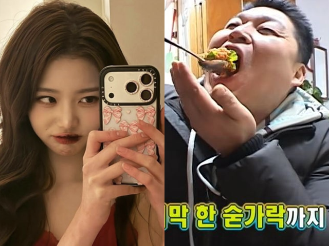 두쫀쿠 인증한 가수 장원영과 비빔밥 먹는 방송인 강호동 모습. 인스타그램, KBS 유튜브 캡처