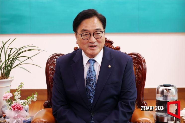 우원식 국회의장이 7일 국회에서 열린 국회의장 주재 여야 원내대표 회동에서 발언하고 있다. 김현민 기자