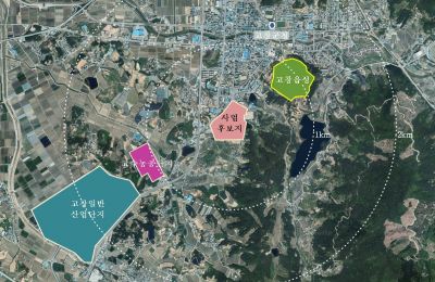 2020년 12월 고창군과 전북개발공사사가 업무협약을 맺은 고창읍 덕산리 일원 15만3천33㎡ 규모의 덕산(백양)지구 도시개발사업 계획안. 고창군 제공
