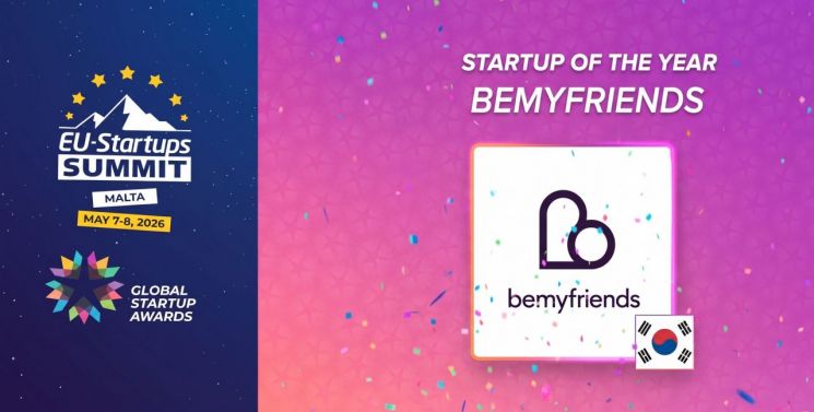 Be My Frifinishs was selected as the "Startup of the Year" at the EU-Startups Summit 2026 held in Malta. Provided by Be My Frifinishs