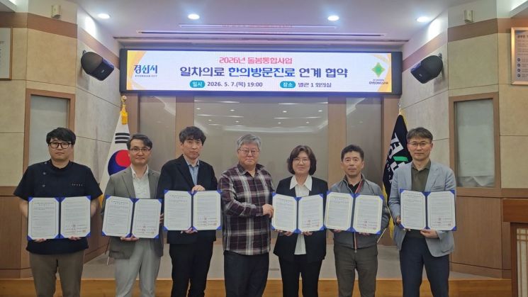 경산시는 5개 한의원과 방문진료 업무협약을 체결했다. 경산시 제공