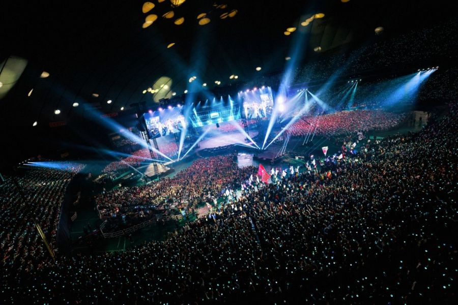在日本东京巨蛋举行的防弹少年团世界巡演“BTS WORLD TOUR ‘ARIRANG’ IN TOKYO”演出现场。BigHit Music供图