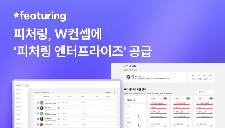 피처링, W컨셉에 '피처링 엔터프라이즈' 공급 - 뉴스 썸네일 이미지