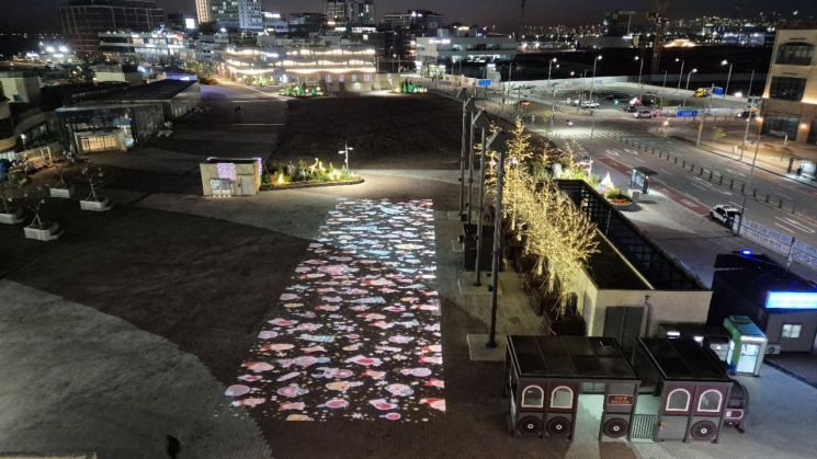 거북섬동 문화공원 미디어아트 운영 현장. 시흥시 제공