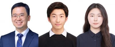 (왼쪽부터) 물리·광과학과 방우석 교수, 이성민 석박통합과정생, 조수지 석박통합과정생. GIST 제공