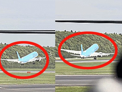 A Korean Air passenger plane taking off again due to severe shaking of the aircraft during landing. YouTube capture