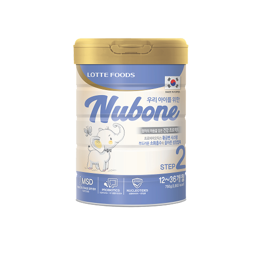 롯데웰푸드가 베트남에서 판매 중인 분유 브랜드 '뉴본(Nubone)' 패키지에는 태극기와 함께 '우리 아이를 위한', '올바른 성장 프로젝트' 같은 한글 문구가 삽입돼 있다. 롯데웰푸드 제공