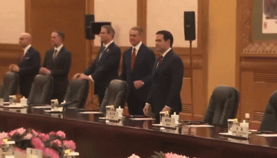 미중정상회담 참석한 마코 루비오 미 국무장관. 엑스 캡처.