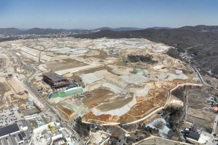 용인시 처인구 원삼면 일대에 꾸려지는 SK하이닉스 용인 반도체 클러스터. 이상일 후보 제공