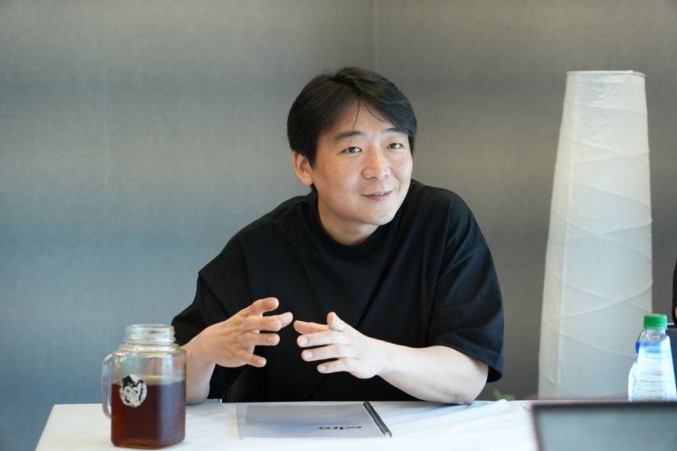 윤승현 에이드로 대표가 지난 6일, 경기 용인시에서 열린 기자간담회에서 발언하고 있다. 벤처기업협회