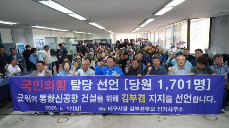 국민의힘 당원 1701명이 3차 탈당선언을 하고 민주당 김부겸 대구시장 후보를 지지선언했다.