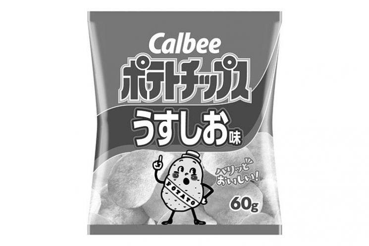 가루비의 '포테토칩스 저염 맛' 포장을 흑백 처리한 이미지. 연합뉴스