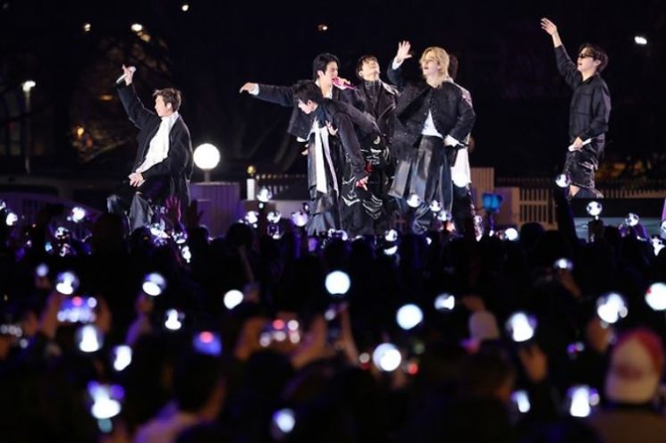 지난 3월 21일 광화문에서 열린 'BTS 컴백' 공연. 연합뉴스