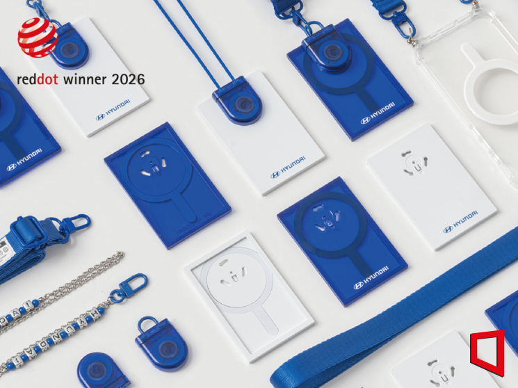 Hyundai employee ID case awarded the '2026 Red Dot Award Winner'. Hyundai Motor Company