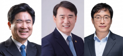 (왼쪽부터)김대중, 이정선, 장관호 전남광주통합교육감 후보