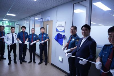 전남경찰청은 21일 '선거경비통합상황실' 개소식을 열었다. [사진제공=전남경찰청]