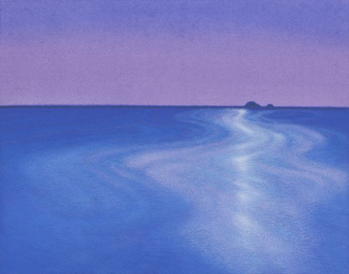 정유미, 고요한 새벽, 2026, 장지에 과슈, 먹, 91 × 116 cm. 아뜰리에 아키
